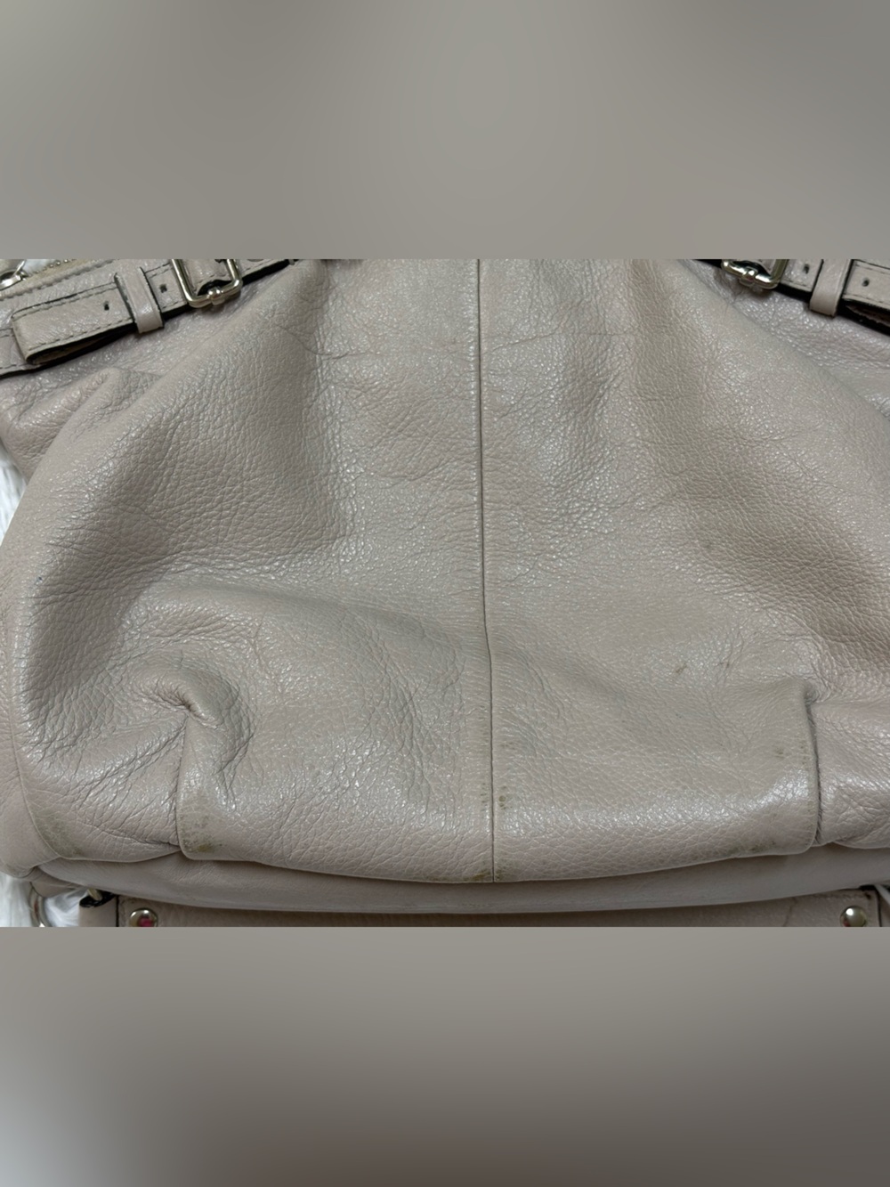 Coach Leather Satchel in Light Taupe with Gold Hardware - Picture 4 of 15